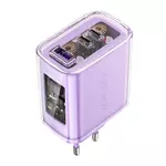 Kép 2/4 - Wall charger Acefast A45, 2x USB-C, 1xUSB-A, 65W PD (purple)