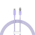 Kép 3/10 - Baseus Explorer Series USB-C / Lightning gyorstöltő kábel 1m, 20W (lila)