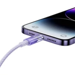 Kép 8/10 - Baseus Explorer Series USB-C / Lightning gyorstöltő kábel 1m, 20W (lila)