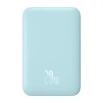 Kép 1/12 - Baseus Magnetic Mini, vezeték nélküli powerbank, MagSafe, 6000mAh, USB-C, 20W (kék)