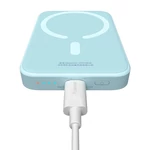 Kép 8/12 - Baseus Magnetic Mini, vezeték nélküli powerbank, MagSafe, 6000mAh, USB-C, 20W (kék)