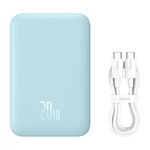 Kép 9/12 - Baseus Magnetic Mini, vezeték nélküli powerbank, MagSafe, 6000mAh, USB-C, 20W (kék)
