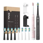 Kép 1/3 - Sonic toothbrushes with tips set and 2 toothbrush holders Bitvae D2+D2 (pink and black)