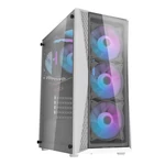 Kép 1/8 - Darkflash DK352 Plus számítógépház + 4 ARGB ventilátor (fehér)