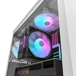 Kép 6/8 - Darkflash DK352 Plus számítógépház + 4 ARGB ventilátor (fehér)