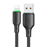 Kép 2/3 - USB to Lightning Cable Mcdodo CA-4741 with LED light 1.2m (black)