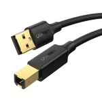 Kép 2/2 - UGREEN US135 USB 2.0 AB nyomtatókábel, aranyozott, 1,5 m (fekete)