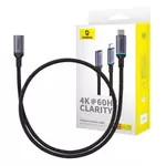 Kép 1/10 - Baseus High Definition hosszabbító kábel USB-C (apa-anya) 10Gbps, 0,5m (fekete)