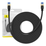 Kép 1/9 - Baseus fonott hálózati kábel Cat.7, Ethernet RJ45, 10Gbps, 8m (fekete)
