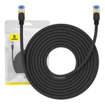 Kép 1/9 - Baseus Ethernet RJ45 fonott hálózati kábel cat.7, 10 Gbps, 10m (fekete)