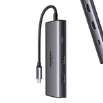 Kép 1/3 - UGREEN CM498 6 az 1-ben adapter USB-C - 2x USB-A 3.0, USB-C 3.0, 2xHDMI, PD
