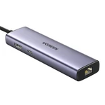 Kép 3/4 - UGREEN 6 az 1-ben multifunkciós adapter USB-C - 3x USB A 3.0, HDMI, RJ45, PD