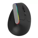 Kép 1/6 - Vezeték nélküli függőleges egér Delux M618C 2.4G 1600DPI RGB (fekete)