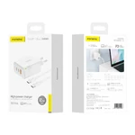 Kép 2/2 - Foneng GAN65 USB-A, 2x USB-C GaN 65W töltő USB-C kábellel