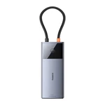 Kép 2/9 - Baseus Metal Gleam II Series 6 az 1-ben hub USB-C, 3x USB 3.0, HDMI, USB-C PD, Ethernet RJ45