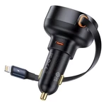 Kép 3/9 - Baseus Enjoyment Pro autós töltő USB-C - Lightning kábellel, 55W (fekete)