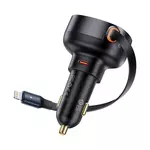 Kép 3/9 - Car Charger Baseus Enjoyment Pro with lightning cable + USB-C , 55W (black)