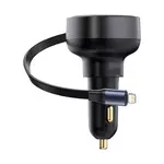 Kép 6/9 - Car Charger Baseus Enjoyment Pro with lightning cable + USB-C , 55W (black)