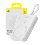 Kép 1/9 - Baseus Magnetic Mini Powerbank, 10000mAh, USB-C 30W, MagSafe (fehér)