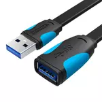 Kép 1/3 - Flat USB 3.0 extender Vention VAS-A13-B150 1.5m Black