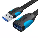 Kép 1/3 - Flat USB 3.0 extender Vention VAS-A13-B200 2m Black