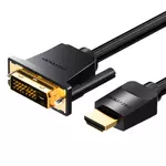Kép 1/2 - Kabel HDMI do DVI (24+1) Vention ABFBF 1m, 4K 60Hz/ 1080P 60Hz (Czarny)