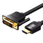 Kép 1/2 - Kabel HDMI do DVI (24+1) Vention ABFBH 2m, 4K 60Hz/ 1080P 60Hz (Czarny)
