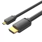 Kép 4/4 - HDMI-D Male to HDMI-A Male 4K HD Cable 1.5m Vention AGIBG (Black)