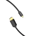 Kép 3/4 - HDMI-D Male to HDMI-A Male 4K HD Cable 2m Vention AGIBH (Black)
