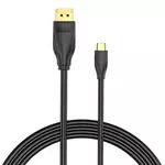 Kép 1/4 - USB-C to DisplayPort 1.4 Cable Vention CGYBG, 1,5m, 8K 60Hz/4K 120Hz (black)