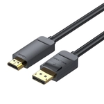 Kép 6/6 - DisplayPort 1.2 to HDMI 1.4 Cable Vention HAGBH 2m, 4K 30Hz (Black)