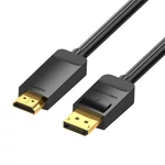 Kép 1/6 - DisplayPort 1.2 HDMI 1.4 kábel Vention HAGBI 3m, 4K 30Hz (fekete)