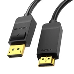 Kép 2/6 - DisplayPort 1.2 HDMI 1.4 kábel Vention HAGBI 3m, 4K 30Hz (fekete)