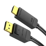 Kép 4/6 - DisplayPort 1.2 HDMI 1.4 kábel Vention HAGBI 3m, 4K 30Hz (fekete)
