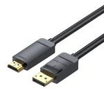 Kép 6/6 - DisplayPort 1.2 HDMI 1.4 kábel Vention HAGBI 3m, 4K 30Hz (fekete)