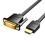 Kép 2/2 - Kabel HDMI do DVI (24+1) Vention ABFBG 1,5m, 4K 60Hz/ 1080P 60Hz (Czarny)