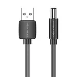 Kép 2/4 - Power Cable USB 2.0 to DC 5.5mm Barrel Jack 5V Vention CEYBG 1,5m (black)