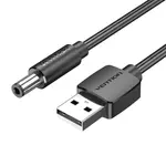 Kép 4/4 - Power Cable USB 2.0 to DC 5.5mm Barrel Jack 5V Vention CEYBG 1,5m (black)