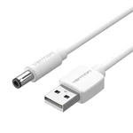 Kép 3/3 - Tápkábel USB 2.0 és DC 5,5 mm-es hüvelyes csatlakozó 5V Vention CEYWG 1,5m (fehér)