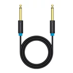 Kép 1/3 - Audio Cable TS 6.35mm Vention BAABF 1m (black)