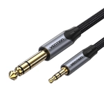 Kép 4/4 - Cable Audio 3.5mm TRS to 6.35mm Vention BAUHH 2m Gray