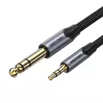 Kép 4/4 - Cable Audio 3.5mm TRS to 6.35mm Vention BAUHJ 5m Gray