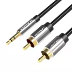 Kép 1/2 - Cable Audio 3.5mm Male to 2x RCA Male Vention BCFBH 2m Black