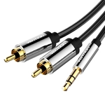 Kép 2/2 - Cable Audio 3.5mm Male to 2x RCA Male Vention BCFBH 2m Black