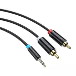 Kép 2/2 - Cable Audio 3.5mm to 2x RCA Vention BCLBI 3m Black