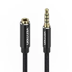 Kép 2/4 - Cable Audio TRRS 3.5mm Male to 3.5mm Female Vention BHCBF 1m Black