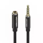 Kép 2/4 - Cable Audio TRRS 3.5mm Male to 3.5mm Female Vention BHCBG 1,5m Black