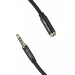 Kép 3/4 - Cable Audio TRRS 3.5mm Male to 3.5mm Female Vention BHCBH 2m Black