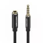 Kép 2/4 - Cable Audio TRRS 3.5mm Male to 3.5mm Female Vention BHCBJ 5m Black