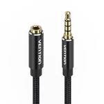 Kép 2/4 - Kábel Audio TRRS 3.5mm férfi 3.5mm női Vention BHCBJ 5m Fekete